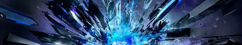digital art, artwork, multiple display, shapes, shattered, 5K, abstract