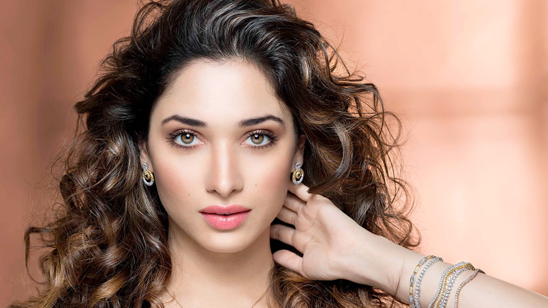 hands in hair, indian model, Tamannaah Bhatia, actress, 1080P, face, red lipstick, model, studio