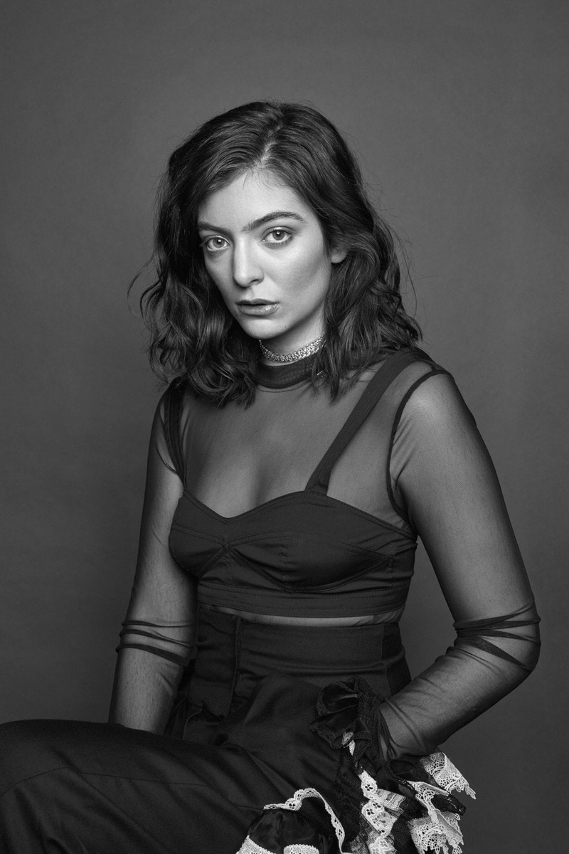 music, monochrome, 720P, Lorde, women