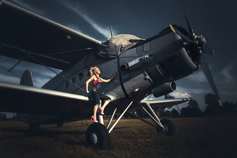 outdoors, 1080P, women, females, side view, airport, airplane, cloud - sky, nature, one person, air vehicle, planes, transportation, mode of transportation