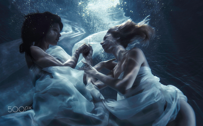 underwater, 1080P, two women, Christian Negroni, 500px, women, model