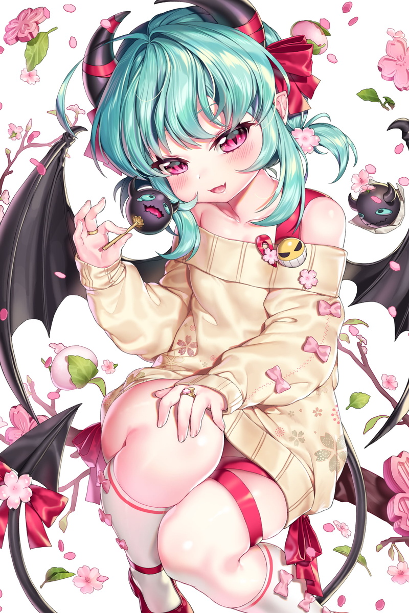 succubus, sweater dress, 1080P, sweater