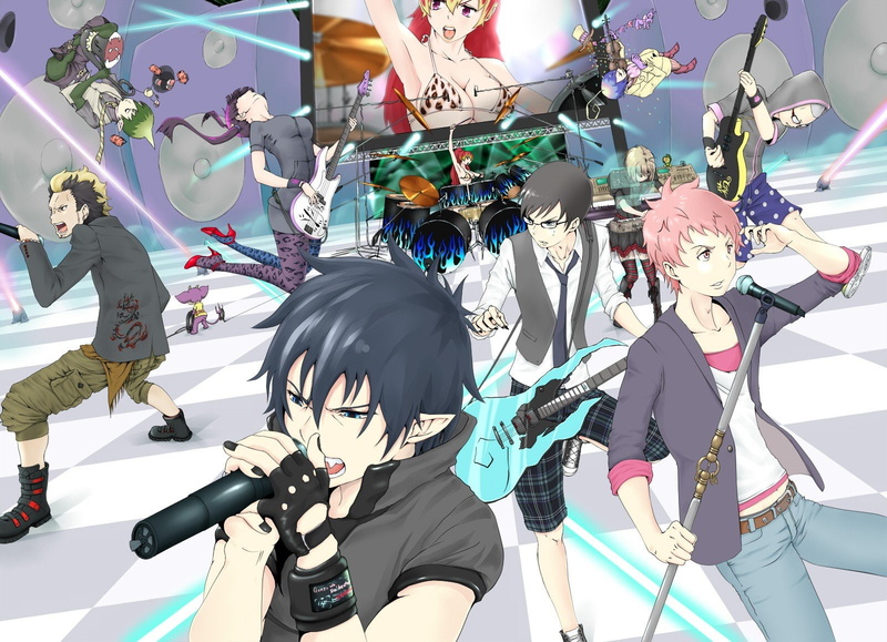 kamiki, moriyama, 720P, yukio, kirigakure, ryuji, okumura, microphones, pheles, music, renzo, singers, boys, miwa, exorcist, izumo, shima, drums, amaimon