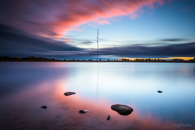 longexposure, water, lake, Morinville, Rogers, 1080P, Sunset, stones, landscape photography, calm, blue, Rivière Qui Barre  Alberta, body, dusk, sky, Canada