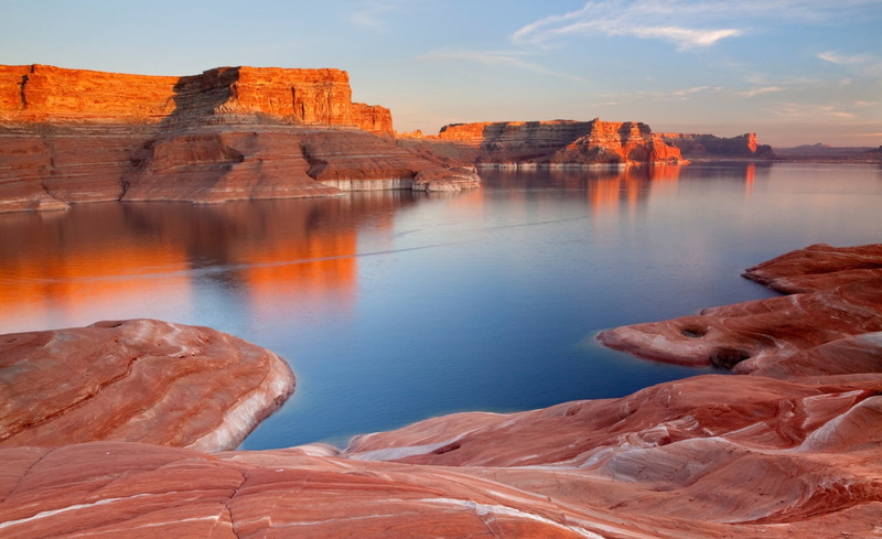 Travel, tranquility, Utah, scenics - nature, Lake, physical geography, usa, tourism, water, solid, eroded, rock - object, north america, beauty in nature