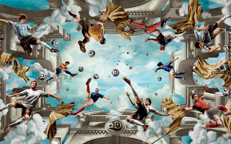 zidane, famous, messi, ballack, football, 2K, kaka, adidas, players, beckham, cisse djibril