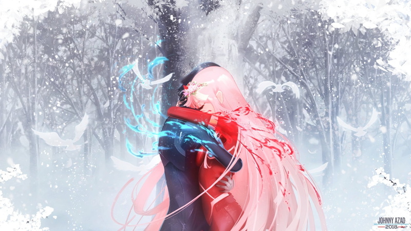 Darling in the FranXX, Anime, Hiro (Darling in the FranXX), 1080P, Zero Two (Darling in the FranXX)