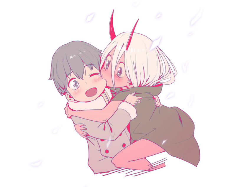 1080P, Hiro (Darling in the FranXX), Zero Two (Darling in the FranXX), Darling in the FranXX, Anime