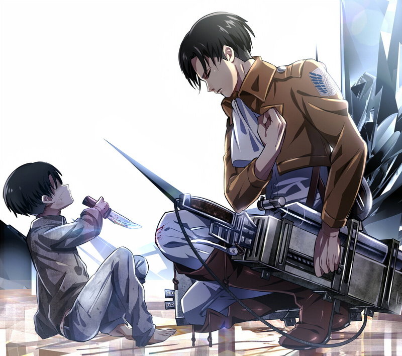musical equipment, two people, Anime, men, people, indoors, Levi Ackerman, character, seat, arts culture and entertainment, males, playing, real people