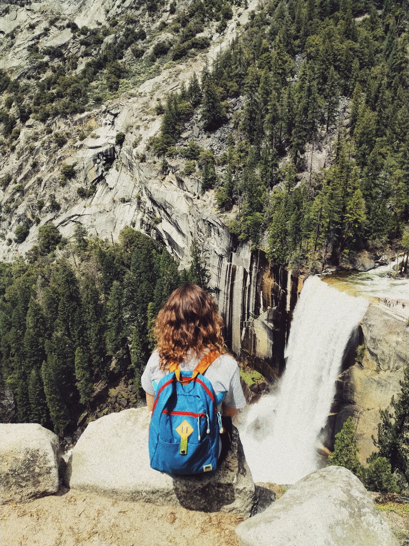 caucasian Ethnicity, outdoors, river, one Person, hiking, summer, boys, women, woman, healthy Lifestyle, backpack, forest, landscape, journey, hair, rock