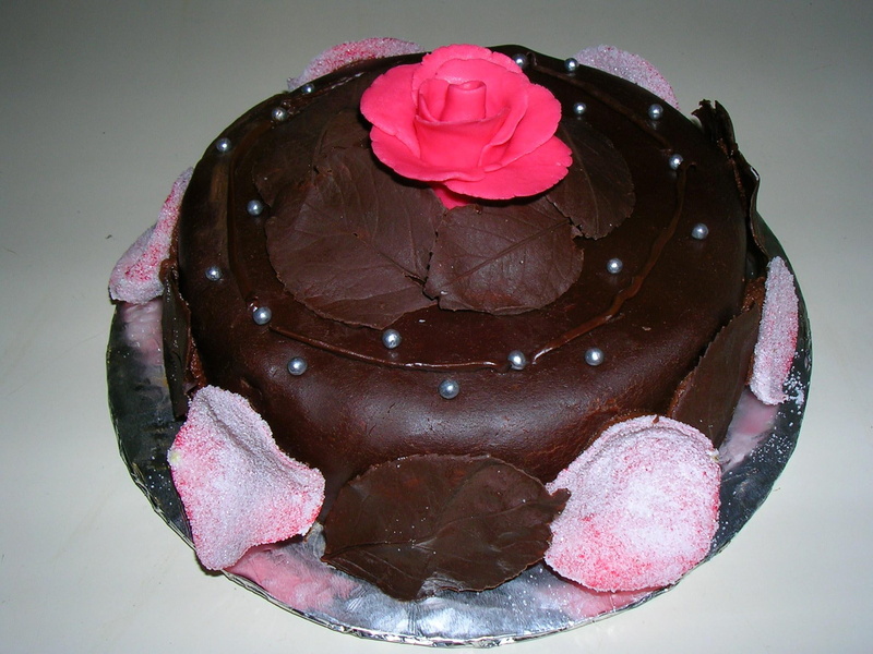 cake, 3d and abstract, 1080P, delicious, bakery, sweet, pink, rose, frosting, dessert, top, abstract, chocolate