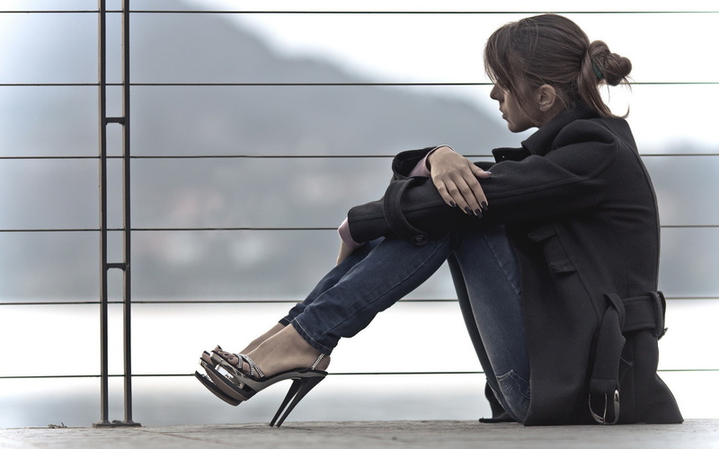 Girl, Pose, 1080P, Sitting, Mood