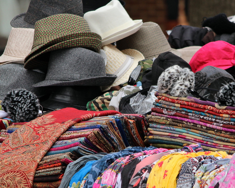 backgrounds, textile, pattern, wool, Scarves, Fabric, multi colored, Hats, silk, collection, tweed, 2K, choice, colorful, retail display, clothing, stack