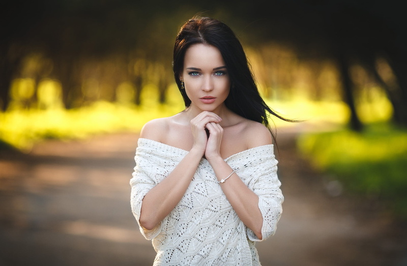 women, love, nature, bare shoulders, s, lifestyles, day, sensuality, cute, cheerful, springtime, top, looking at camera, adult, dress, long hair, caucasian Ethnicity