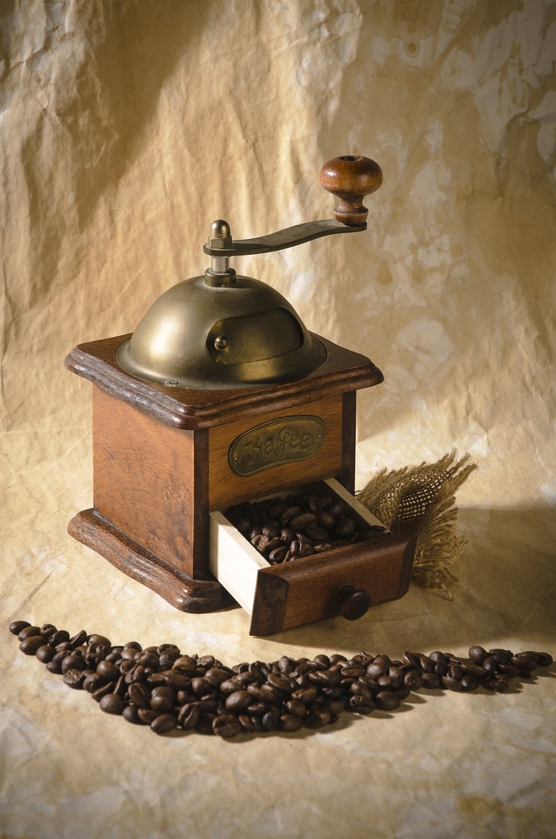 roasted coffee bean, grain, wood - material, history, still life, brown, antique, 2K, vintage, indoors, technology, coffee, the past, retro, old, wall - building feature