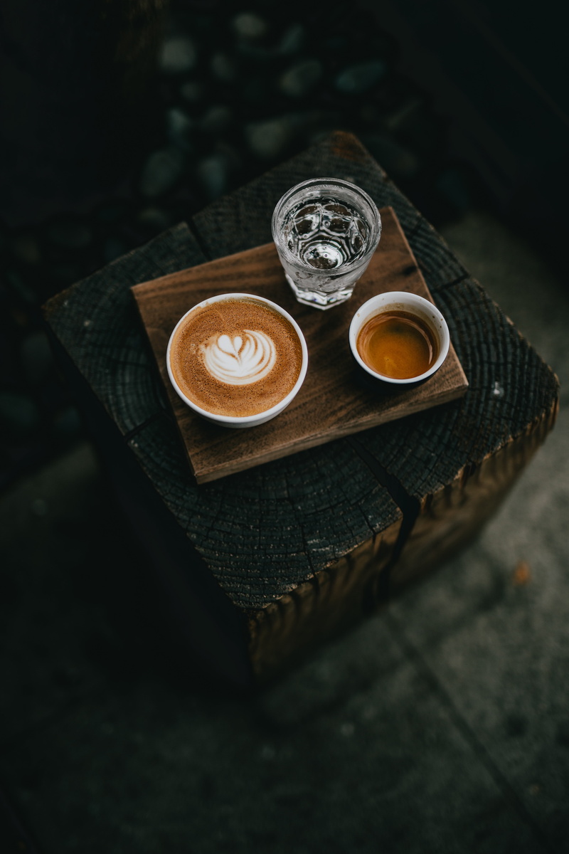 latte, cappuccino, black Color, drinks, cup, hot drink, mug, saucer, espresso, selective, heart shape, coffee Cup, food, liquid, scented, high angle view