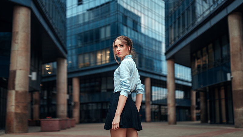 Model, Beautiful, Skirt, Kseniya Kokoreva, Look, Girl, 1080P