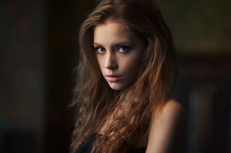 headshot, young women, brown hair, beauty, one person, portrait, looking at camera, young adult, women model brunette dress portrait depth of field maxim maksimov kseniya kokoreva
