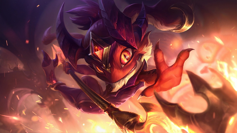 fish, Mid(League Of Legends), Devil, Halloween, fire, 4K, Fizz (League of Legends), League of Legends, Riot Games