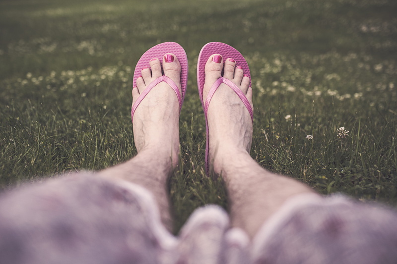 one person, feet, flip-flops, flip, focus, nail, personal perspective, photography, human foot, 5K, wearing, day, women, chilling, selective focus, low section