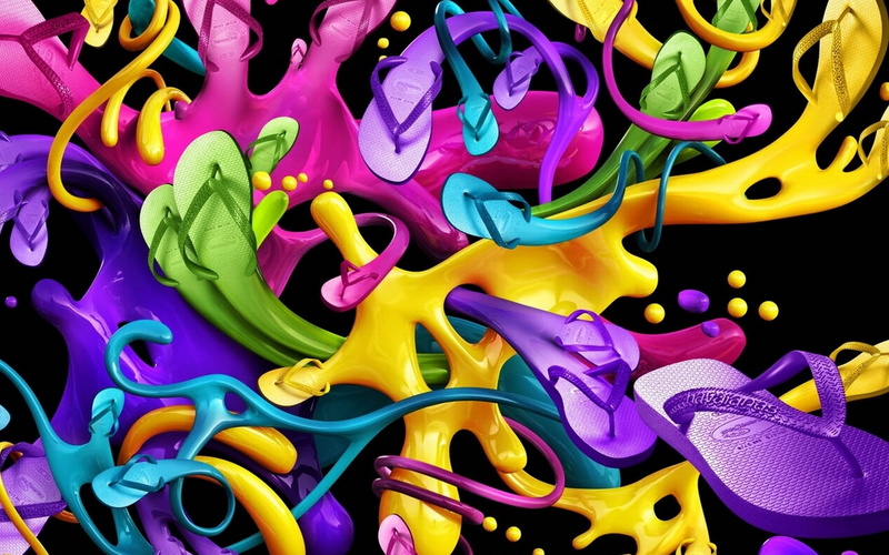 assorted, flip, 1080P, painting, Abstract, flops, Slippers, World