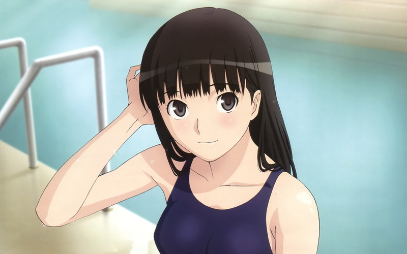 1080P, girls, ayatsuji, school, swimsuits, anime, amagami, tsukasa