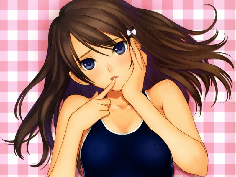 720P, tony, purple, taka, swimsuit, eyes, original