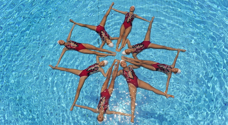 sports team, nature, teenager, cooperation, s, swimming pool, Swimming, one, swimsuit, pool, group, Sports, swimwear, swimmer, blue, group of people, leisure activity