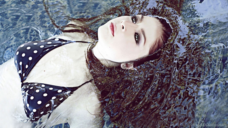 beauty, warm clothing, eyes closed, Girl, Photography, leisure activity, lifestyles, water, Women, real people, nature, three quarter length, young adult