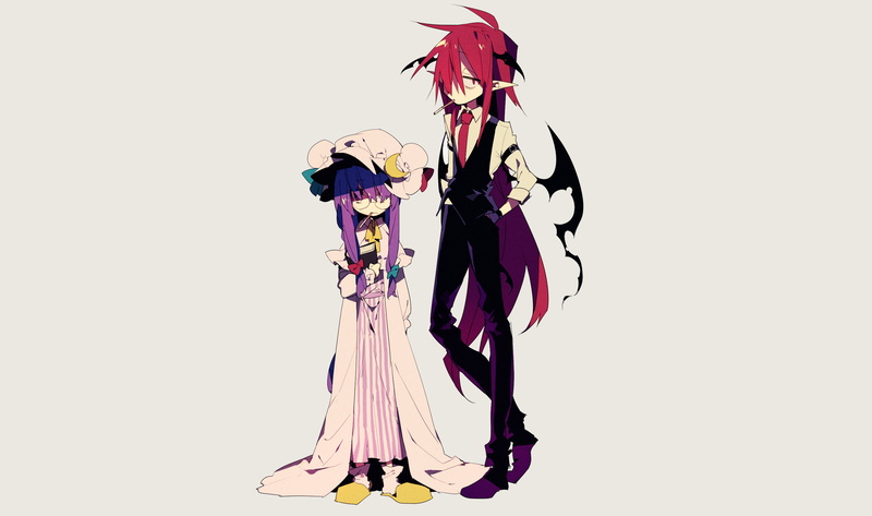Anime, cut out, no people, human representation, elf ears, copy space, purple, multi colored, clothing, patchouli knowledge, underwear, glasses, touhou