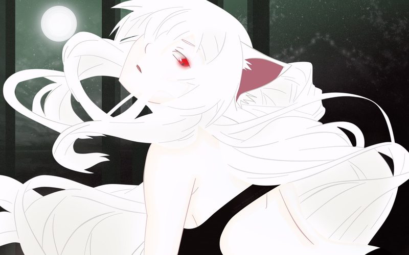 eyes, distritx, hanekawa, monogatari, hair, underwear, moon, red, (series), tsubasa, white, animal, 244430, com, bra, catgirl, konachan, 1080P, ears, nekomonogatari