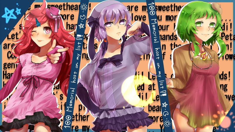 vocaloid, bows, dress, yukari, panties, gumi, yuzuki, miki, 1080P, megpoid, sf a2, underwear