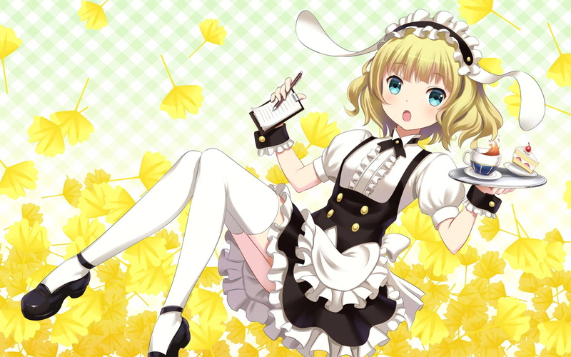 1080P, desu, waitress, youbou, gochuumon, usagi, kirima, sharo