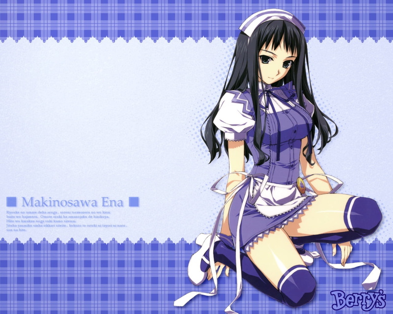 communication, adult, waitress, makinosawa, human representation, three quarter length, blue, waist up, clothing, young adult, technology, posture, ena