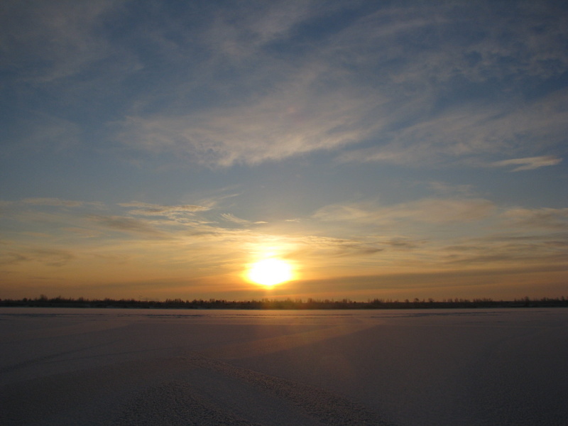 sunset, morning, white, horizon, orange color, 2K, early morning, perm krai, sky, scenics - nature, landscape, dawn, nature, photo, no people, ice, calm