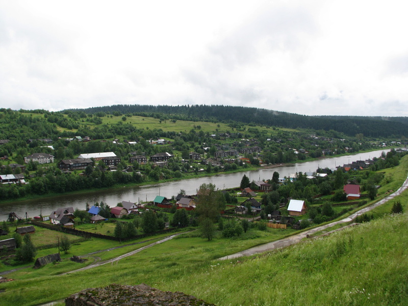 nature, river, green color, beach, summer, plant, outdoors, open space, building exterior, the usva village, slope, tree, height, no people, high angle view