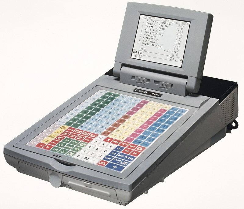 calculator, white background, equipment, indoors, wireless technology, finance, studio shot, close-up, 1080P, epos, casio, cash register, business, multi colored