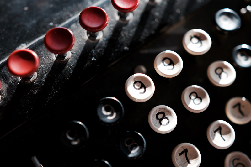 view, circle, retro styled, white, 5K, black color, obsolete, no people, pressing, high angle view, selective focus, equipment, technology, communication