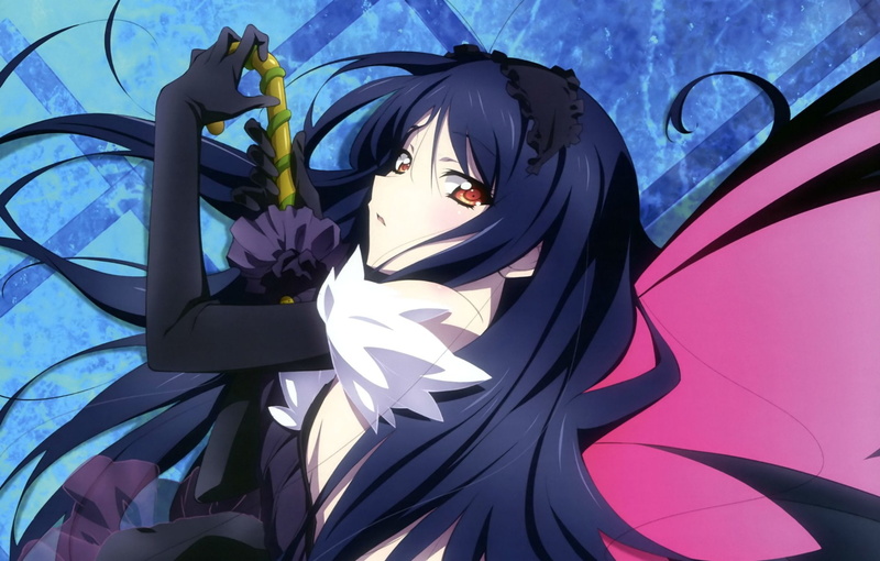 black, 1080P, Accel World, hair, chracter, Kuroyukihime (Accel World), Anime, man, Black Lotus
