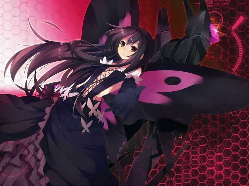 black, pattern, lifestyles, Anime, Accel World, leisure activity, three quarter length, human representation, costume, indoors, haired, art and craft