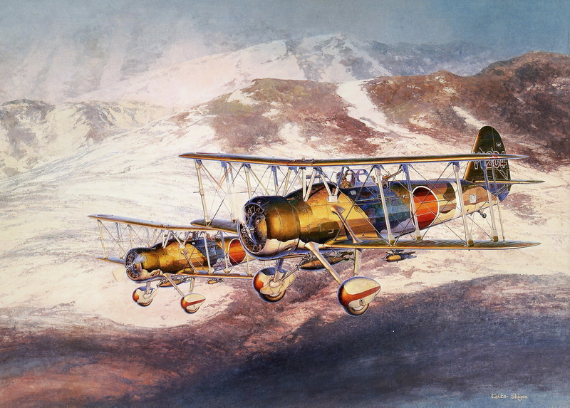 dive, figure, 1080P, Japanese, deck, WW2, art, bombers, Aichi D1A2 (andquot;тип 96andquot;), the sky