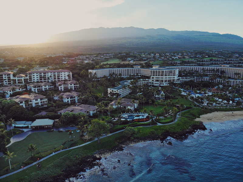 photography, sunset, townscape, view, tree, aerial view, day, bird, cityscape, kihei, body, ocean, s, sky, no people, water, plant, building, coast, building exterior