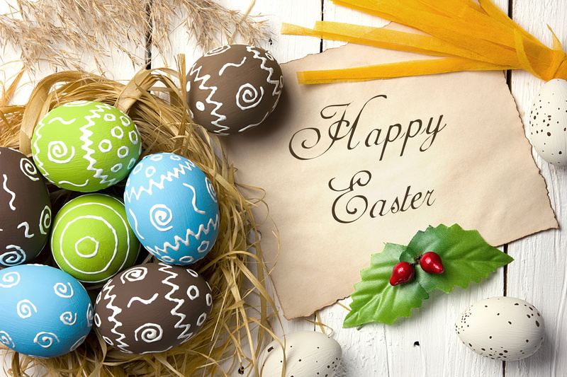 wood, Easter, decoration, Happy, spring, colorful, the painted eggs, eggs, 5K