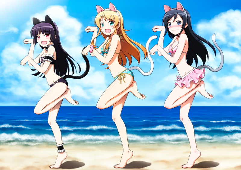 young adult, nature, Anime, Kirino Kousaka, togetherness, people, land, Oreimo, beach, beauty, holiday, adult, women, beauty in nature, 1080P, two people