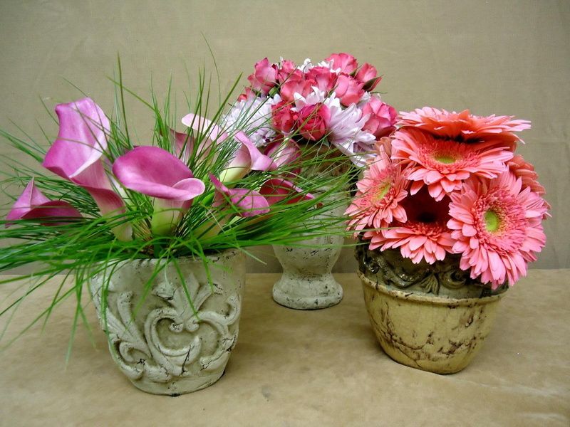 white, color, artificial, gerbers, flowers, bouquets, charming, purple, 1080P, nature and landscapes, pink