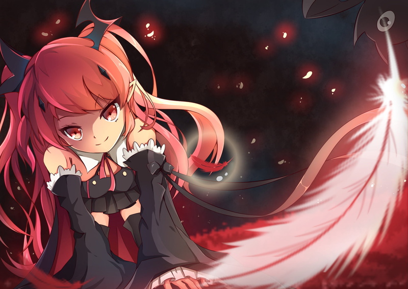 Seraph of the End, red, real people, sky, mask, emotion, nature, art and craft, Krul Tepes, spooky, representation, people, outdoors, women, illuminated