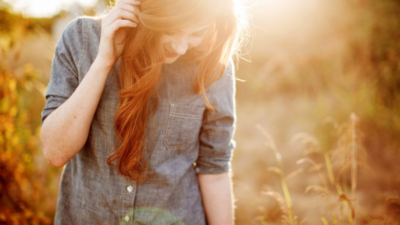 copy Space, 1080P, leisure Activity, gray, color Image, nature, Danielle, one Young Woman Only, sunset, sunlight, long Hair, bokeh, relaxation, outdoors