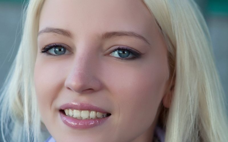 blonde, one person, young women, green eyes, beauty, human body part, smiling, mouth open, looking at camera, human face, headshot, emotion, close-up, hairstyle