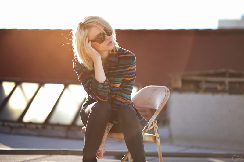 blonde, Alysha Nett, women outdoors, sunglasses, women, 1080P
