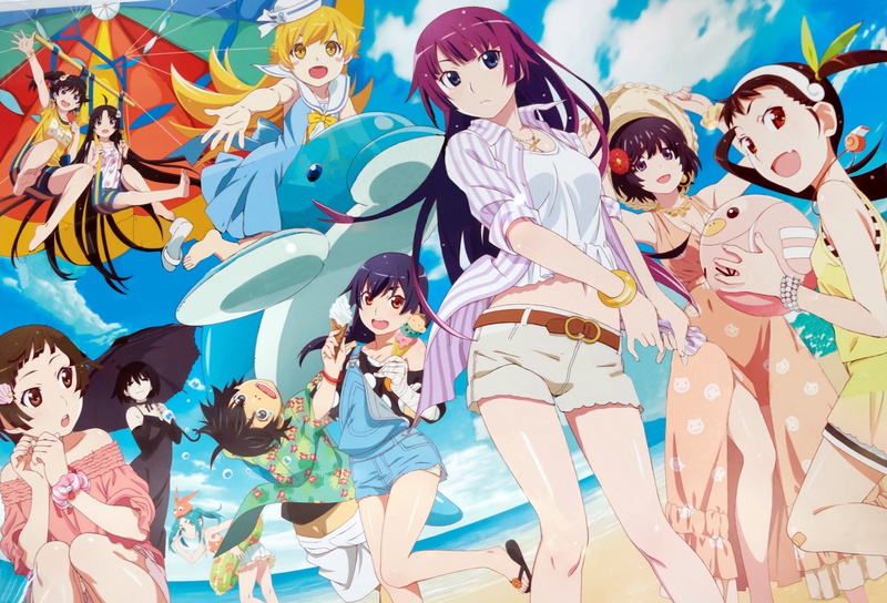Ougi Oshino, Yotsugi Ononoki, Anime, Monogatari (Series), Suruga Kanbaru, Hitagi Senjōgahara, Tsukihi Araragi, Mayoi Hachikuji, Nadeko Sengoku, Karen Araragi